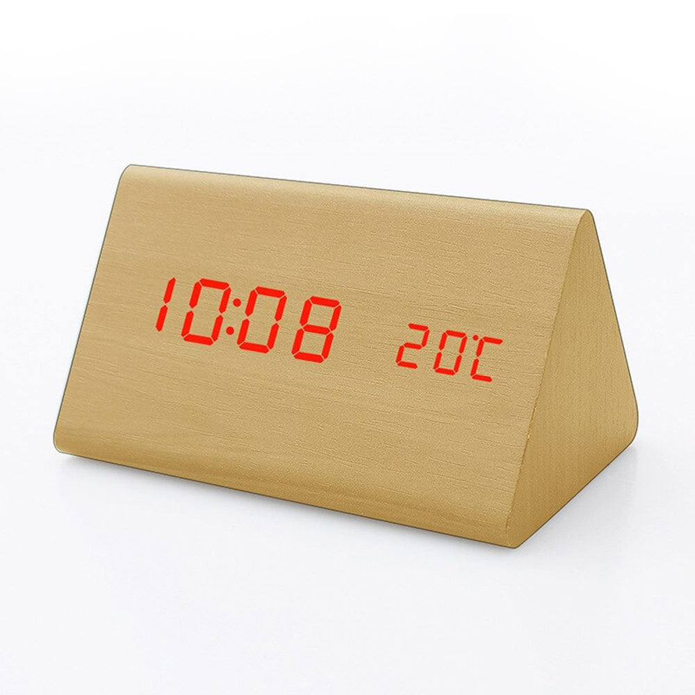 USB Wooden Digital Clock with Humidity and Temperature Display prime