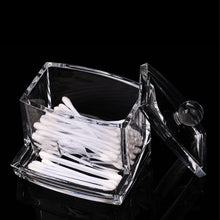Clear Cosmetic Box Acrylic Q-tip Storage Jar