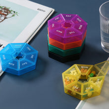 7-Sided Portable Vitamin Holder Box Pill Organizer Planner