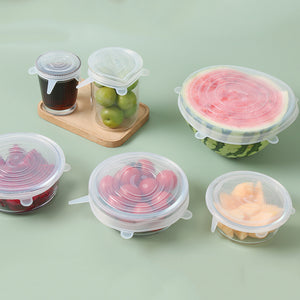 6 Pcs Reusable Silicone Stretch Lids