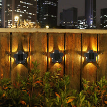 4PCS Outdoor Garden Solar Light Atmosphere Wall Lamp