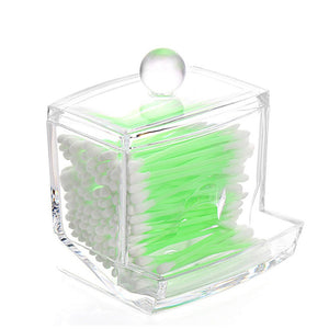 Clear Cosmetic Box Acrylic Q-tip Storage Jar
