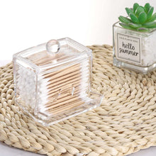 Clear Cosmetic Box Acrylic Q-tip Storage Jar