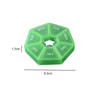 7-Sided Portable Vitamin Holder Box Pill Organizer Planner