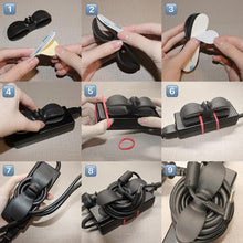 Pack of 4 Adhesive Type Electrical Wire Winder and Cord Organizer