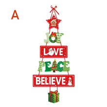 Christmas Porch Door Hanging Banner Christmas Paper Door Decorative Flags