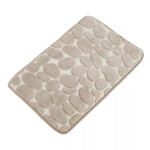 Non-Slip Cobblestone Embossed Memory Foam Bath Rug