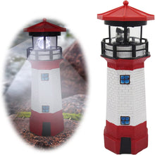 Solar Lighthouse with Rotating Lamp