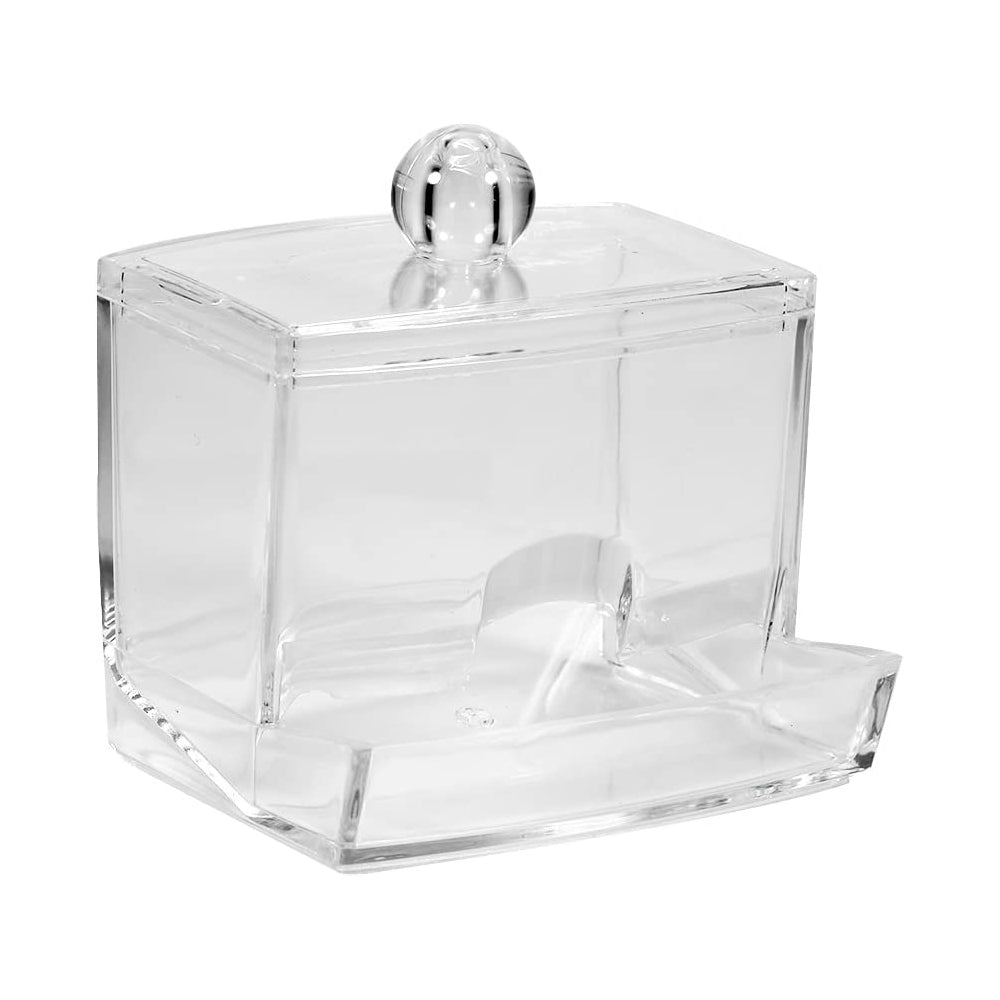 Clear Cosmetic Box Acrylic Q-tip Storage Jar
