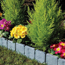 Cobbled Stone Effect Garden Edging Plastic Lawn Fence