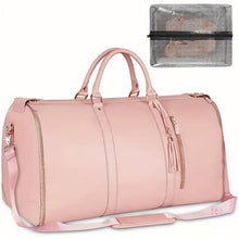 2 in 1 Hanging Suitcase Convertible Carry on Leather Garment Bag for Travel_1