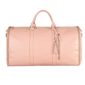 2 in 1 Hanging Suitcase Convertible Carry on Leather Garment Bag for Travel_2
