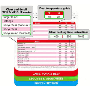 Air Fryer Cheat Table Magnet Cooking Guide Booklet_4