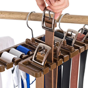 1pc Multi-functional Foldable Belts Storage Hanger With Slot_7