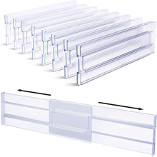 4/6/8pcs Expandable Adjustable Plastic Clear Drawer Divider Tools_0
