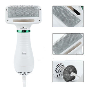 Temperature Adjustable Portable and Quiet Pet Hair Dryer with Brush_4