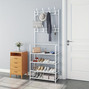 4/5 Layers Free Standing Storage Shelves Entrance Coat Rack_6