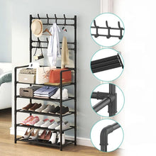 4/5 Layers Free Standing Storage Shelves Entrance Coat Rack_17