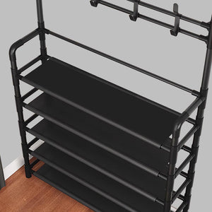 4/5 Layers Free Standing Storage Shelves Entrance Coat Rack_14