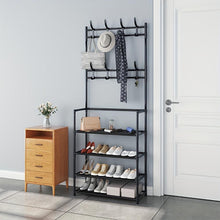 4/5 Layers Free Standing Storage Shelves Entrance Coat Rack_5