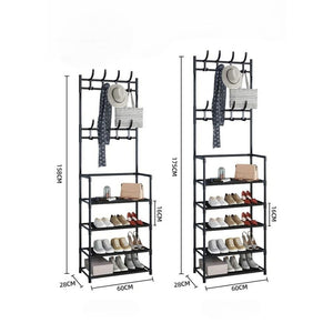 4/5 Layers Free Standing Storage Shelves Entrance Coat Rack_21