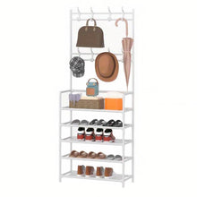 4/5 Layers Free Standing Storage Shelves Entrance Coat Rack_25