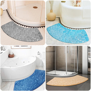 Quick Dry Water Absorbent Shower Carpet with Cobblestone Pattern_9