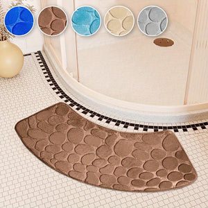 Quick Dry Water Absorbent Shower Carpet with Cobblestone Pattern_1