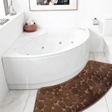 Quick Dry Water Absorbent Shower Carpet with Cobblestone Pattern_3