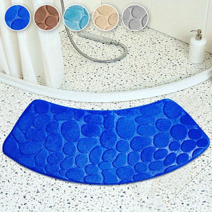 Quick Dry Water Absorbent Shower Carpet with Cobblestone Pattern_5