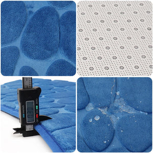 Quick Dry Water Absorbent Shower Carpet with Cobblestone Pattern_8