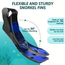 Snorkel Fins Adjustable Buckles Open Heel Short Swim Flippers_2