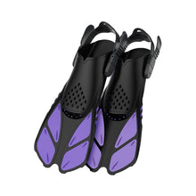 Snorkel Fins Adjustable Buckles Open Heel Short Swim Flippers_10