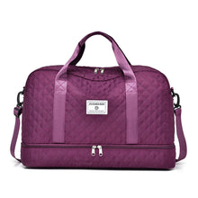 Large Capacity Lightweight Argyle Pattern Luggage Bag_10