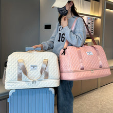 Large Capacity Lightweight Argyle Pattern Luggage Bag_11
