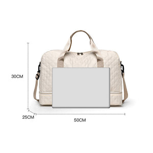 Large Capacity Lightweight Argyle Pattern Luggage Bag_18