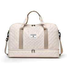 Large Capacity Lightweight Argyle Pattern Luggage Bag_1