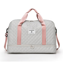 Large Capacity Lightweight Argyle Pattern Luggage Bag_2