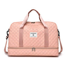 Large Capacity Lightweight Argyle Pattern Luggage Bag_3