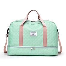 Large Capacity Lightweight Argyle Pattern Luggage Bag_4