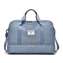 Large Capacity Lightweight Argyle Pattern Luggage Bag_6