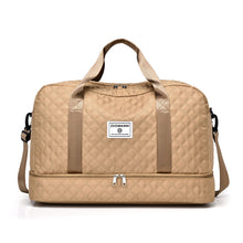 Large Capacity Lightweight Argyle Pattern Luggage Bag_8