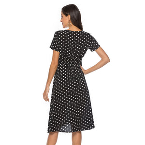 Vintage Print Puff Sleeve Casual Square Collar Floral Long Dress