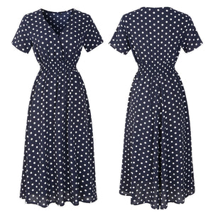 Vintage Print Puff Sleeve Casual Square Collar Floral Long Dress