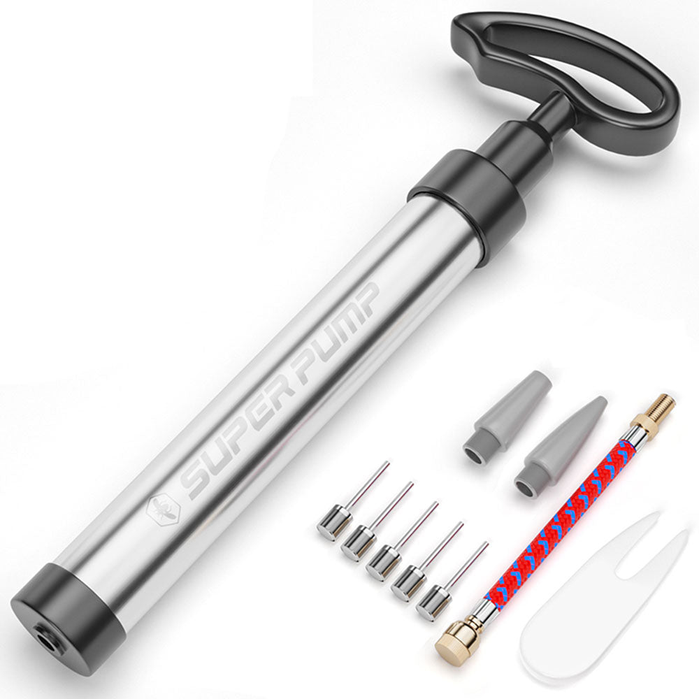 Durable Aluminium-alloy Tube Fast Air Inflator with Needle, Nozzle and Extension Hose_0