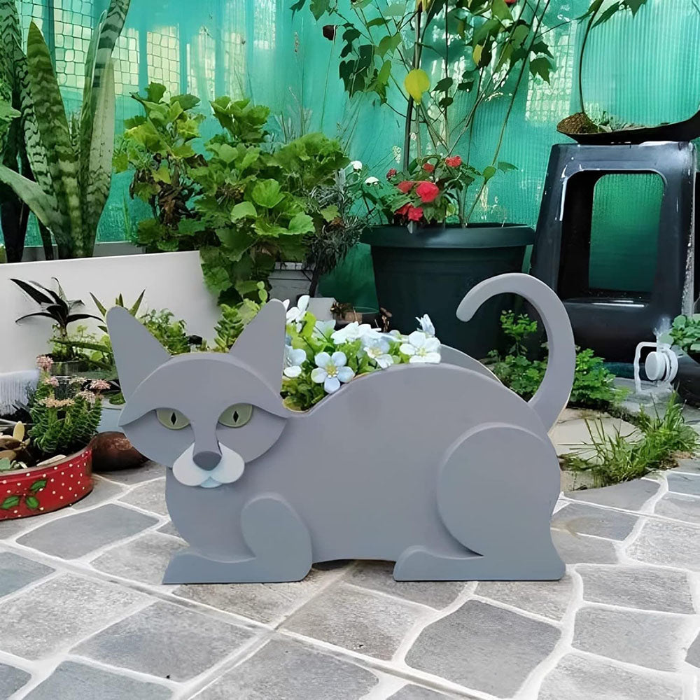Cat Planter Shape Animal Flower Pot_0