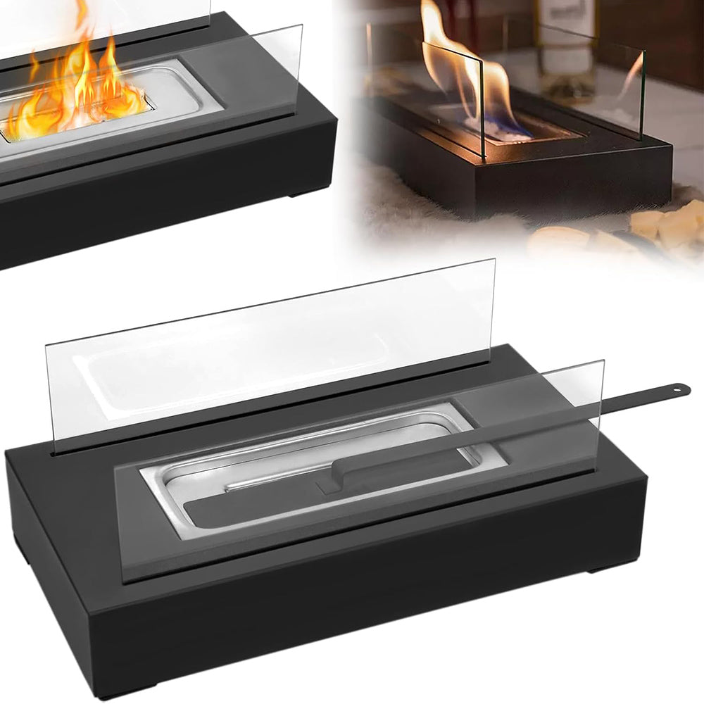 Tabletop Bio Ethanol Fireplace Indoor Outdoor Portable Fire Bowl Pot_0