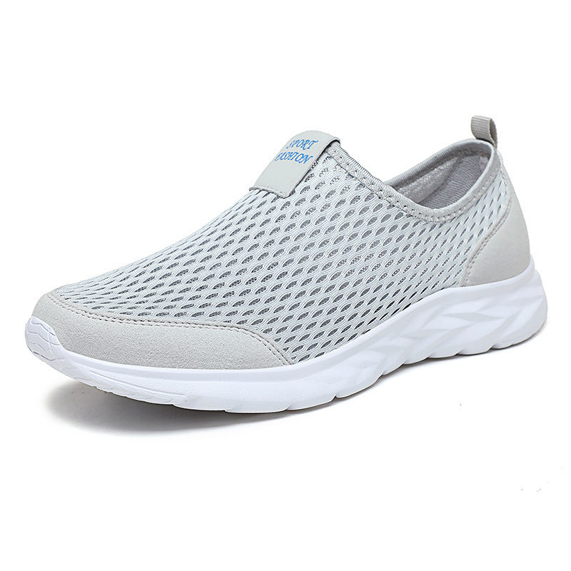 Slip On Fabric Upper Mens Breathable Knit Sneakers_5