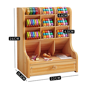 Large Capacity DIY Pen Holder Box Desktop Stationary Storage Rack_6