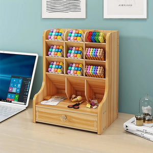 Large Capacity DIY Pen Holder Box Desktop Stationary Storage Rack_1